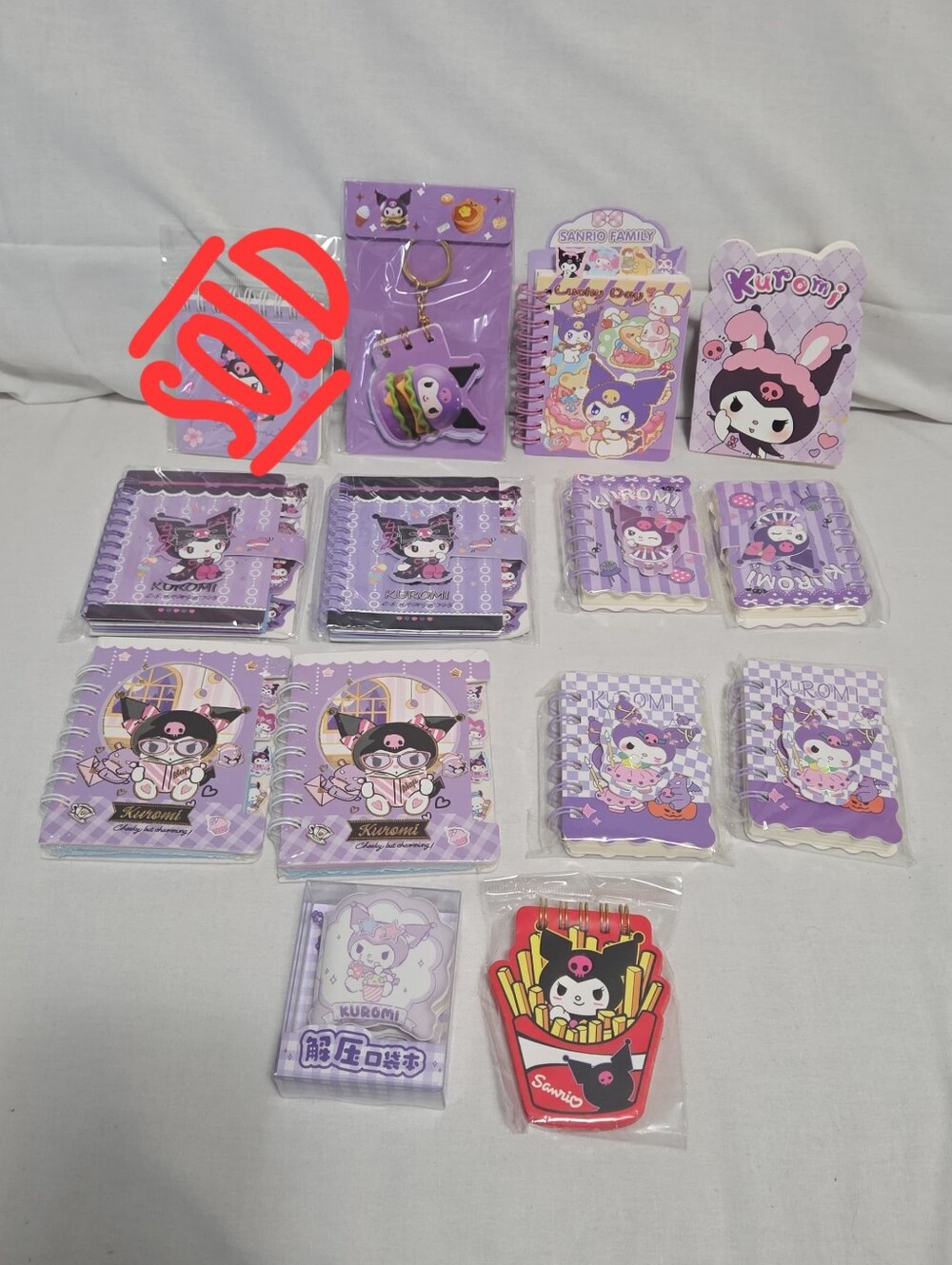 Kuromi mini notebook bundle - all brand new!